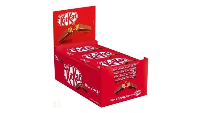 Chocolate ao Leite Kit Kat Caixa com 24 unidades de 41,5g