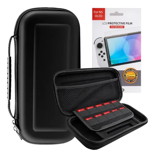 Kit Case de Transporte + Película para Switch OLED