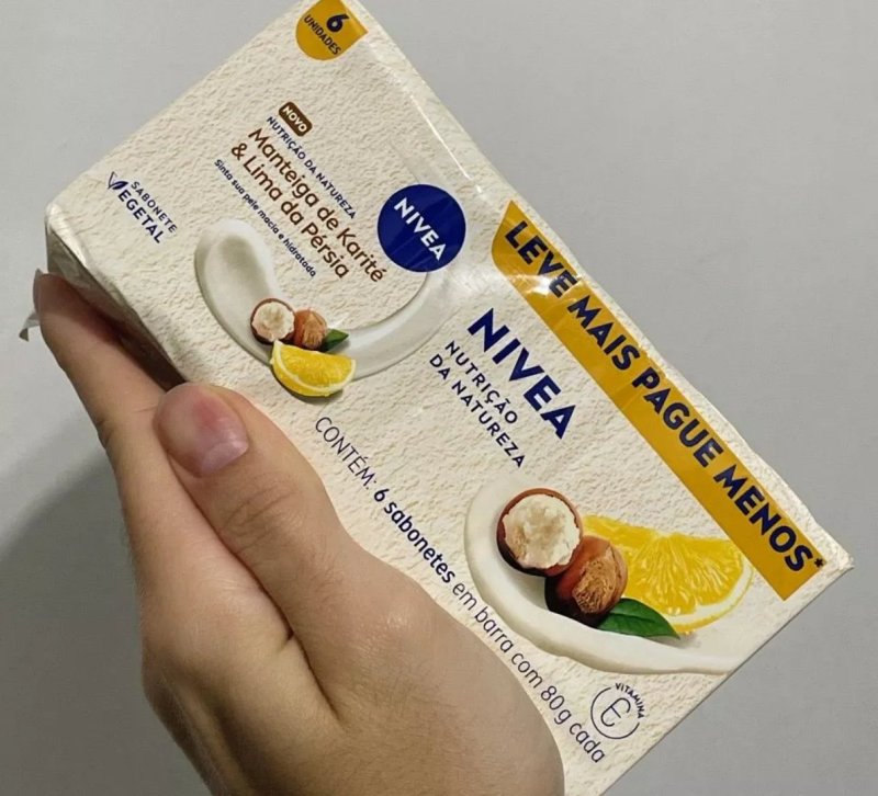 NIVEA KIT Sabonete em Barra Vegetal Nutrição da Natureza 80g (6 unidades)