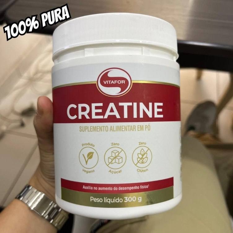 Creatina Monohidratada Creatine Vitafor 300g Sem Sabor + Frete Grátis