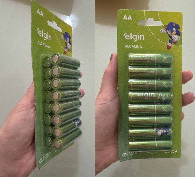 Pilha Alcalina AA com 16 unidades Elgin Comum