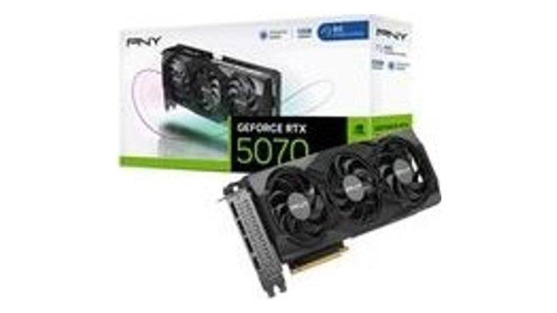 Placa de Vídeo PNY RTX 5070 Overclocked NVIDIA Geforce, 12GB GDDR7, Ray Tracing, DLSS 4, Triple Fan VCG507012TFXPB1-O-TF