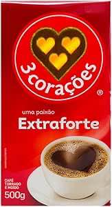 10x 3 Corações Café Torrado e Moído Extra Forte, 500g vácuo
