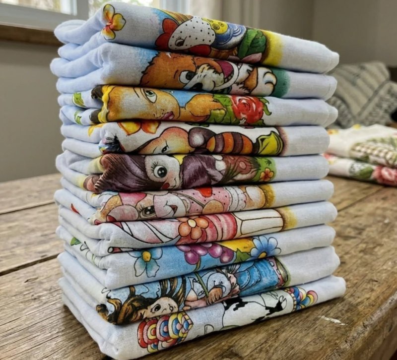Kit 10 Pano De Prato Estampado 100% Algodão - 35cm X 60cm