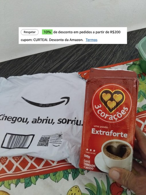 3 Corações Café Torrado e Moído Extra Forte, 500g vácuo (10 unidades)