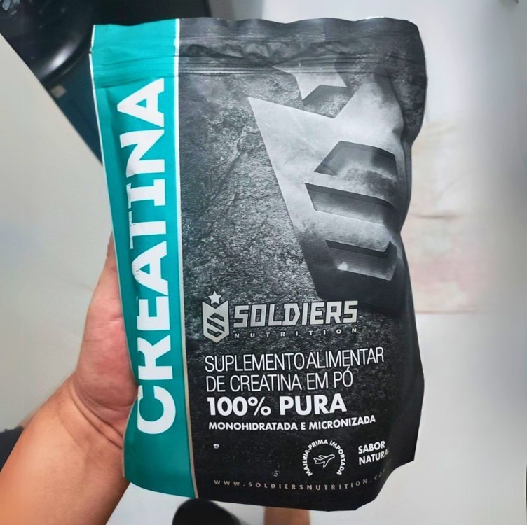 Creatina 1kg Suplemento Monohidratada Em Pó 100% Pura - Soldiers Nutrition Sem Sabor