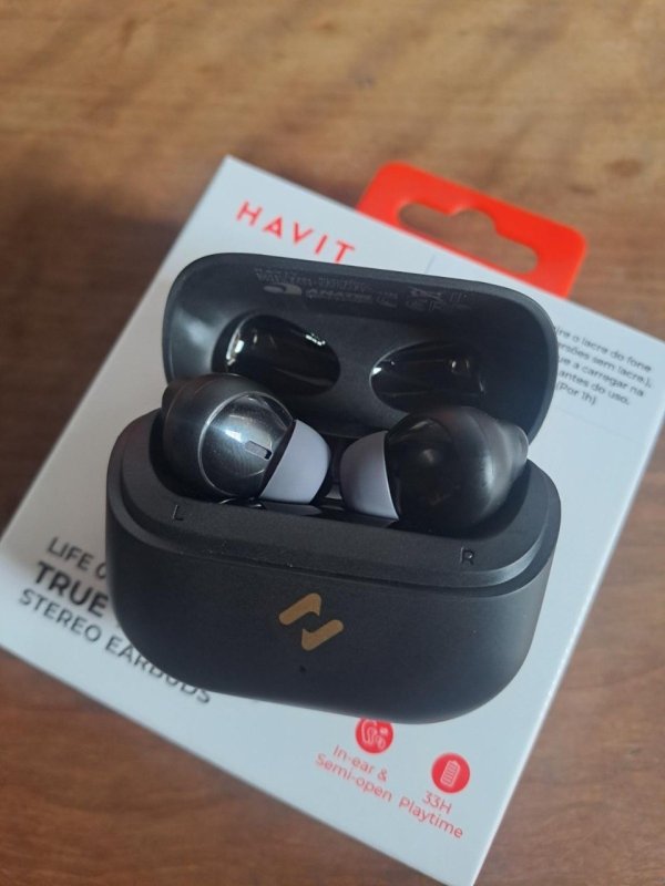 Fone de Ouvido Sem Fio HAVIT TW982 Bluetooth, Até 33 Horas de Duração da Bateria Preto