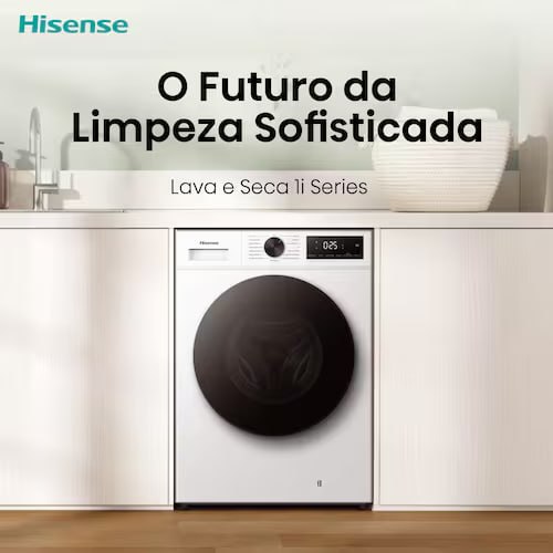Hisense Lava e Seca 11kg WD1I11 - Compacta Steam Inverter - Branco