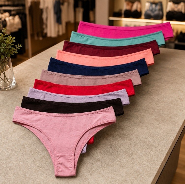 10 Calcinhas Feminina Tanga Lisa Algodão Atacado + Frete Grátis