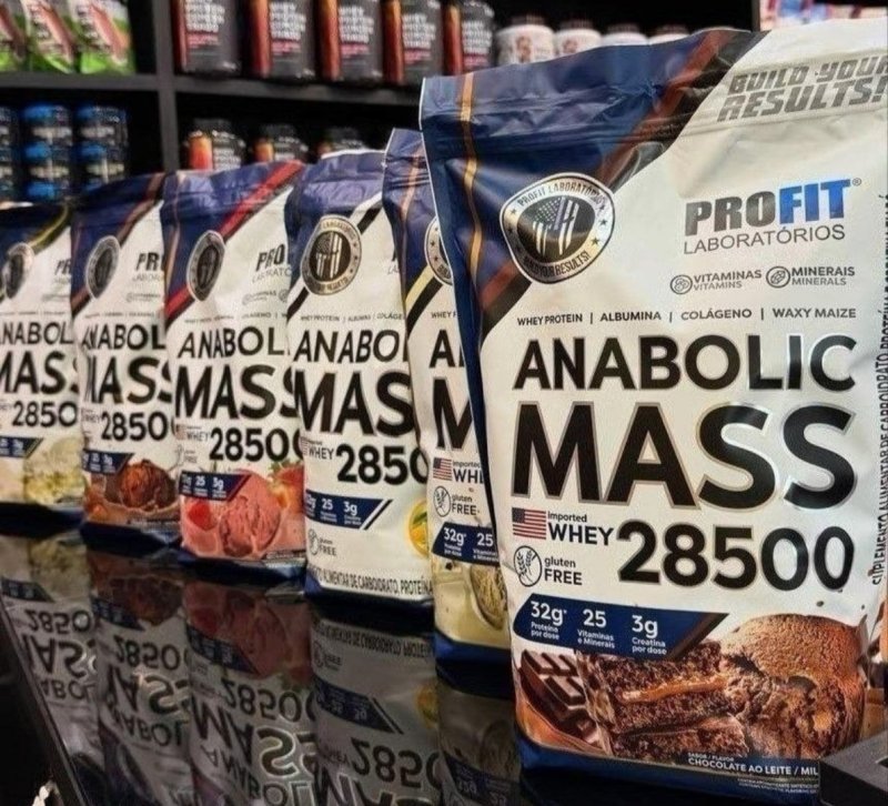 Hipercalórico Anabolic Mass 28500 3kg Profit Labs Sabor Chocolate