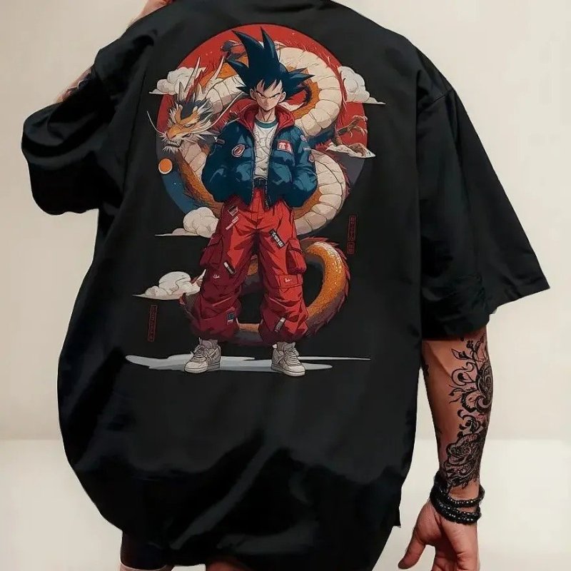 Camiseta Oversized Streetwear Anime Manga Goku Skate Bt632 + Frete Grátis