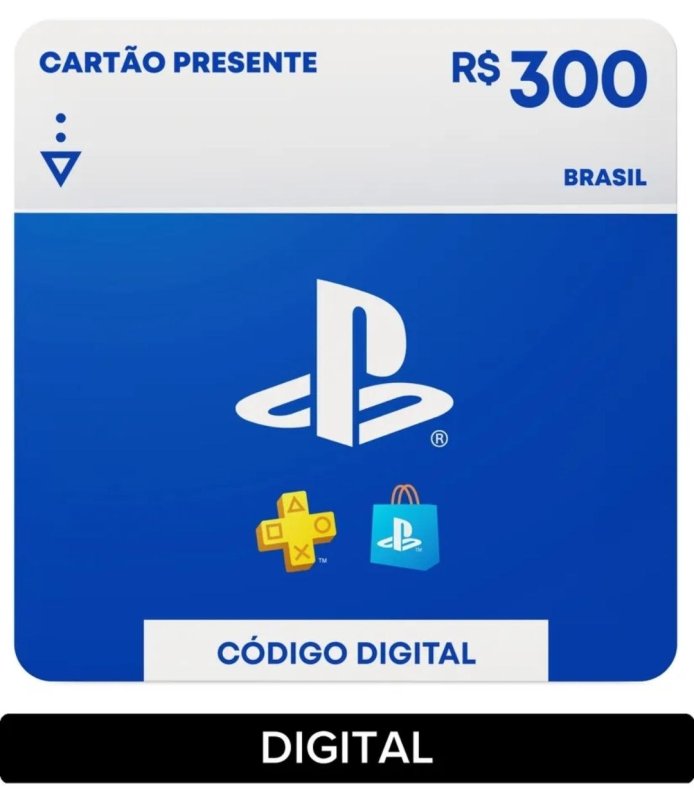 Sony PlayStation Store Gift Card de R$300 por R$261 no Pix