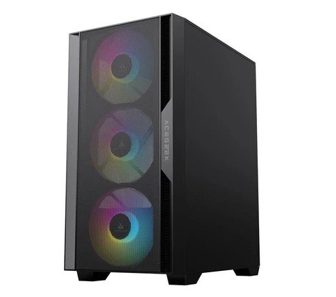 Gabinete Gamer Acegeek Stratus Mesh, Rainbow, Mid-Tower, Com 3 Fans