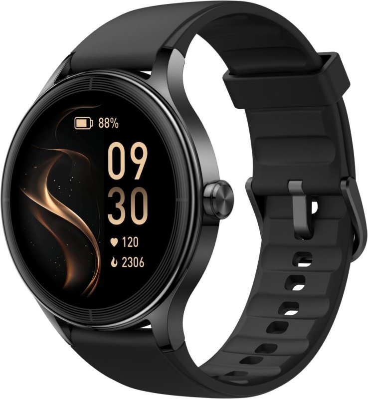 Bettdow SmartWatch Feminino - 1.27" Tátil - IP68 à Prova d'Água - Preto