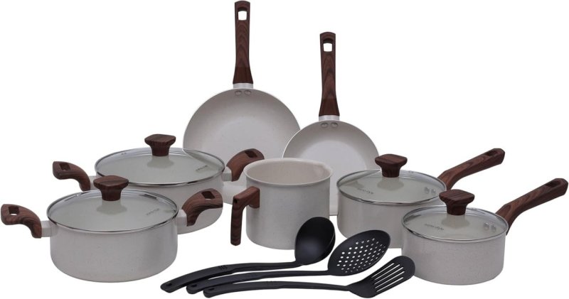 Mimo Style Conjunto Panelas 10 Peças Pratic Cook Marmol