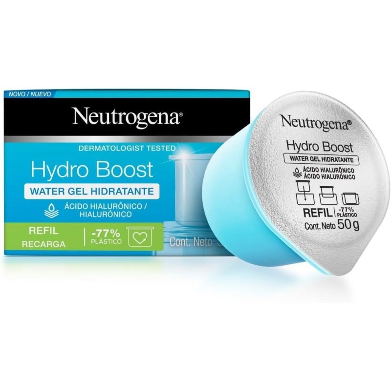 3x Neutrogena Hidratante Facial Hydro Boost Water Gel Refil, 50g