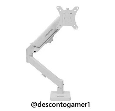 Suporte Articulado Para Monitor 13 a 32 Pistão a Gás Ajustável Zinnia Nimbo 110 Branco