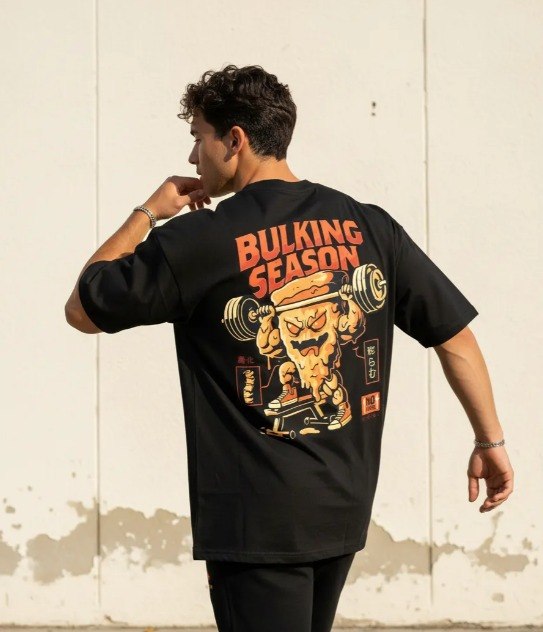 Camiseta Oversized Bulking Season Maromba Academia Treino + Frete Grátis