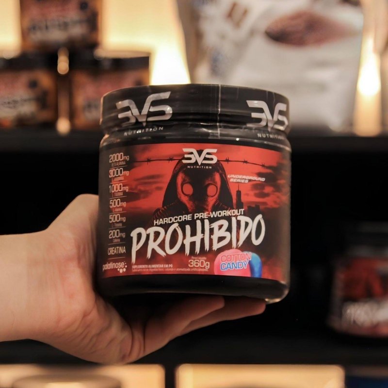 PROHIBIDO PRÉ TREINO 360g - Sabor: Strawberry Margarita (Morango)
