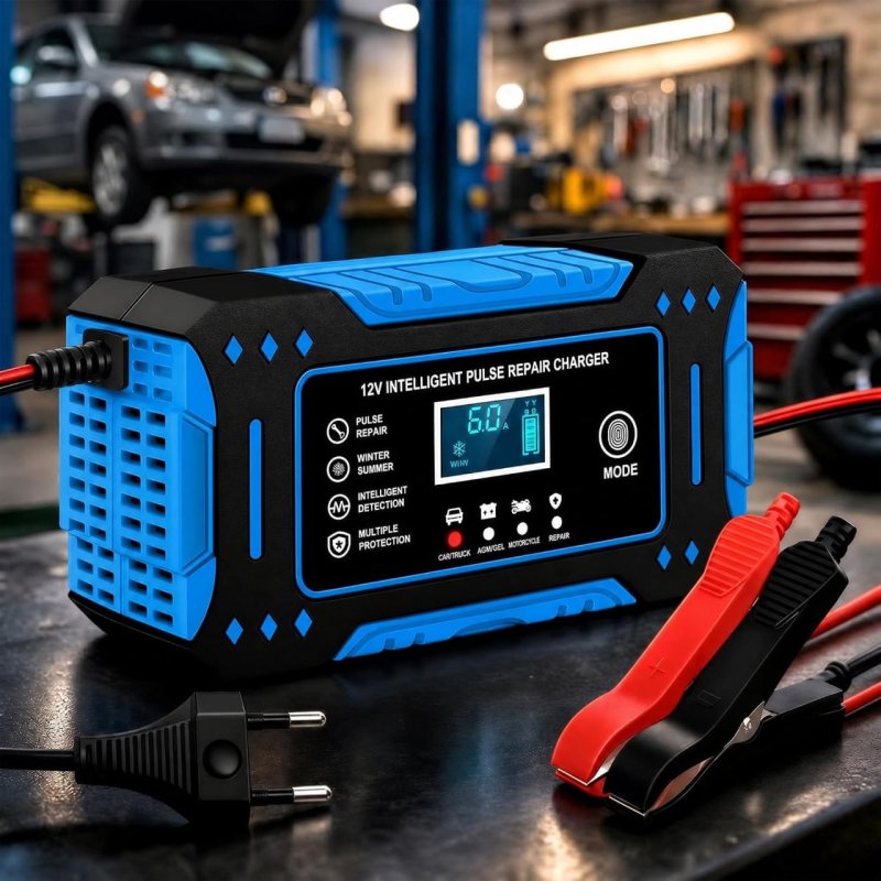 Carregador de Bateria Automotivo Inteligente 12V 6A Bivolt