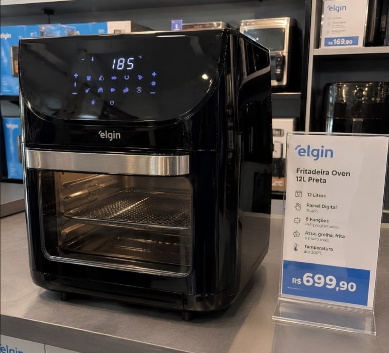 Fritadeira Air Fryer Family Oven Fry Elgin 12L 220V 1.900W 10 funções e Painel Digital