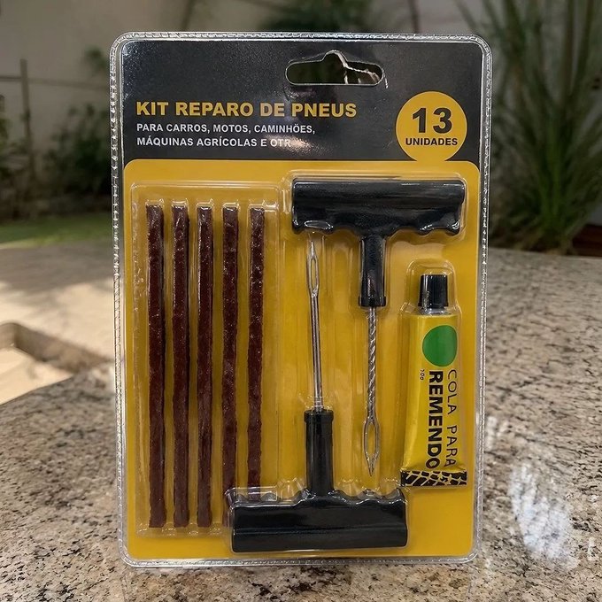 Kit Reparo Pneu Furo Remendo + Frete Grátis