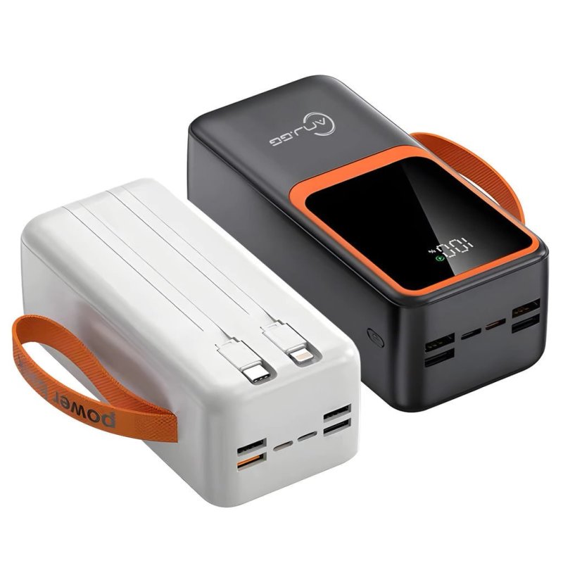 Power Bank 50000mAh 66W Super Rápido - Display Digital - 6 Saídas USB/Type-C