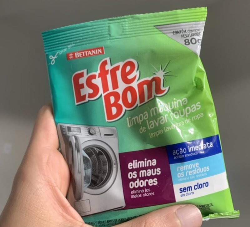 EsfreBom - Limpa Máquina de Lavar Roupas Sachê de 80 g, Bettanin
