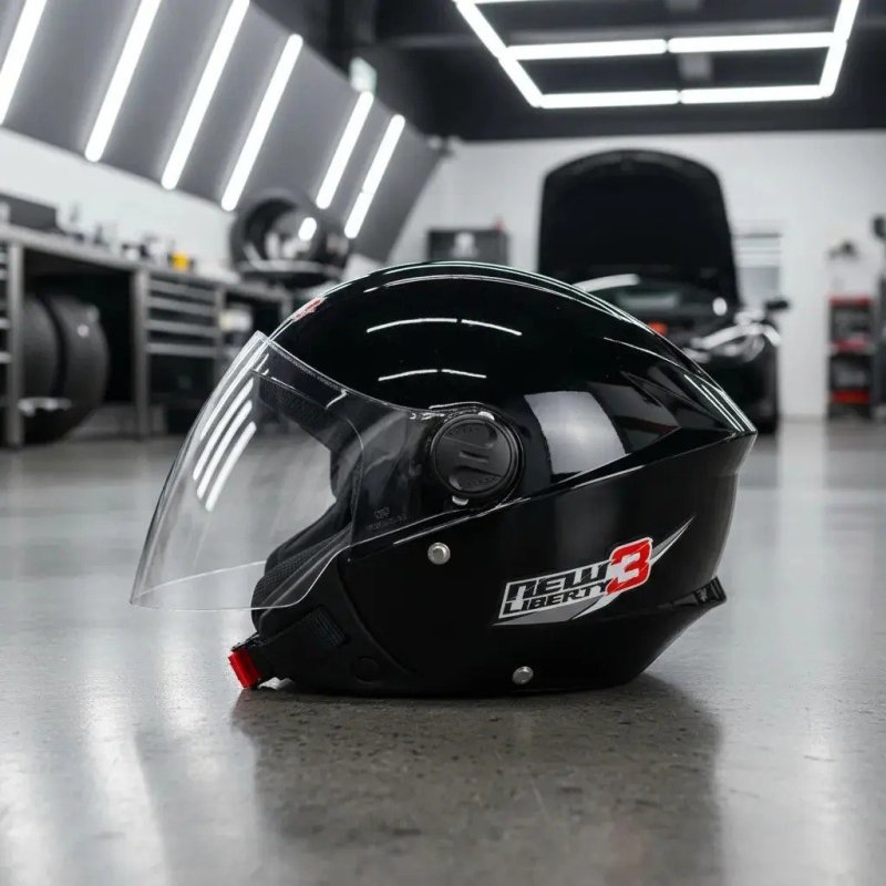 Capacete Pro Tork New Liberty Three Aberto Preto Brilhante + Frete Grátis