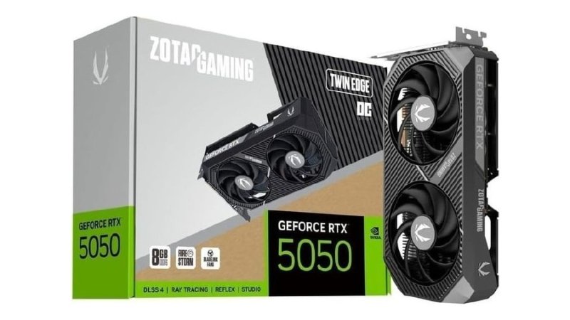 RTX 5050 Placa de Vídeo Zotac Gaming NVIDIA GeForce Twin Edge OC, 8GB