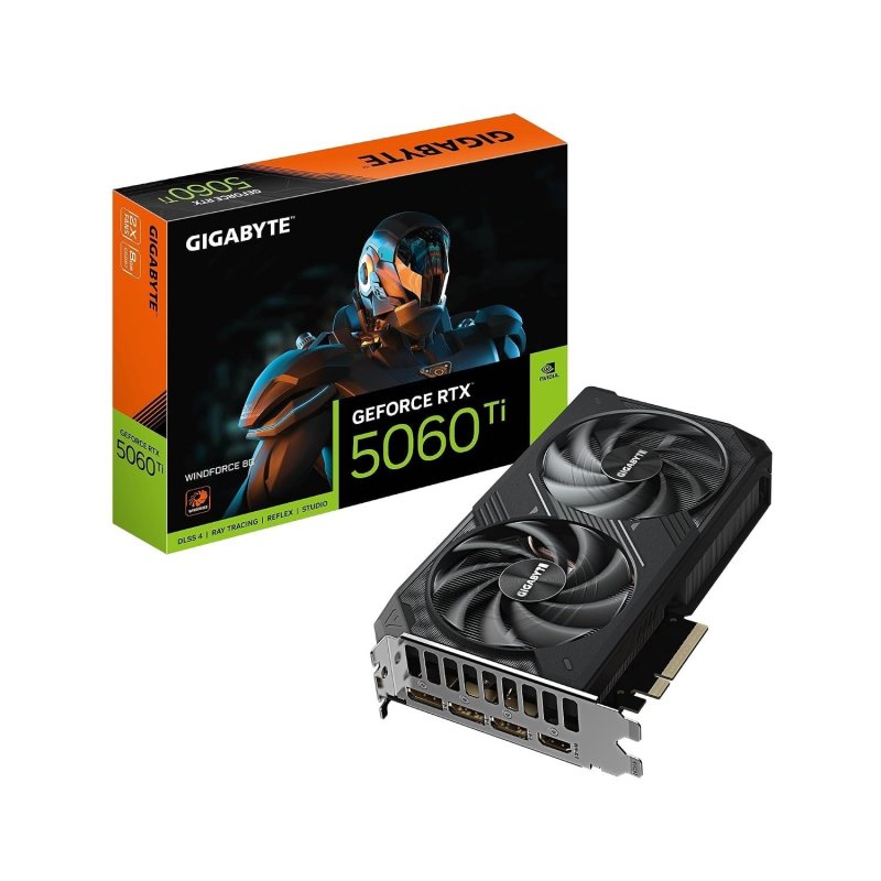 RTX 5060 TI Gigabyte Placa de vídeo GeForce RTX5060 Ti Windforce 8G