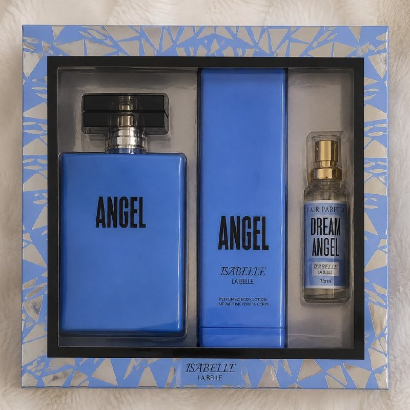 Kit Angel: Creme Corporal + Perfume para Cabelo + Perfume 100 ml