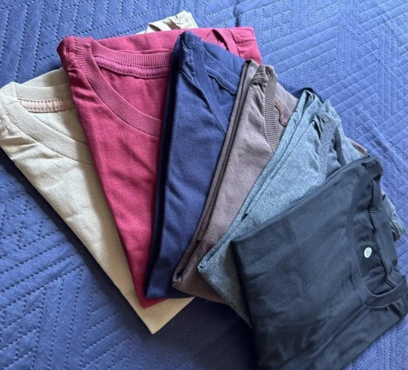 Kit 7 Camisetas Basica Lisa Algodão Premium Masculina