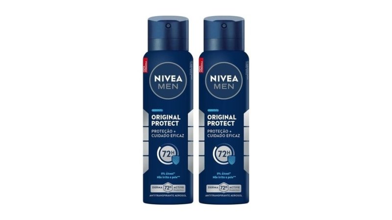 Kit Nivea Men Desodorante Antitranspirante Aerossol Original Protect 150ml