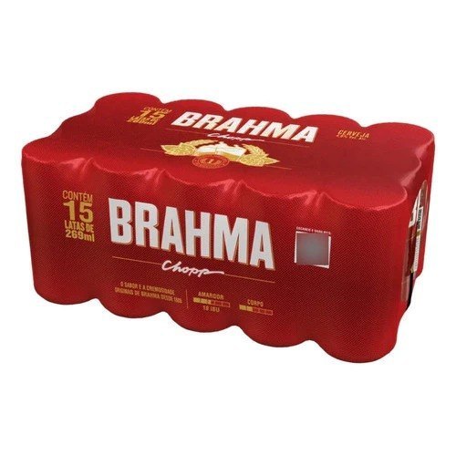 Cerveja Brahma Chopp Lager 269ML 15 unidades