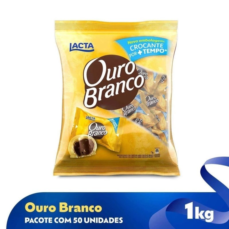 1kg Bombom Ouro Branco Pacote