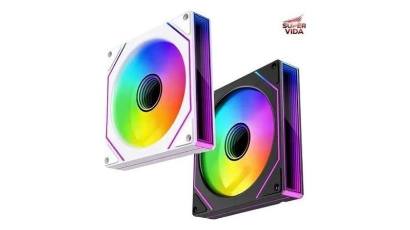 Fan GB Refrigeração Gabinete Gamer 1200RPM Preto/Branco