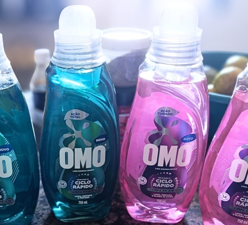 Lava Roupas Líquido Ciclo Rápido OMO Ação Total 750 ml