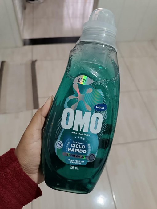 Lava Roupas Líquido Ciclo Rápido OMO Ação Total 750ml