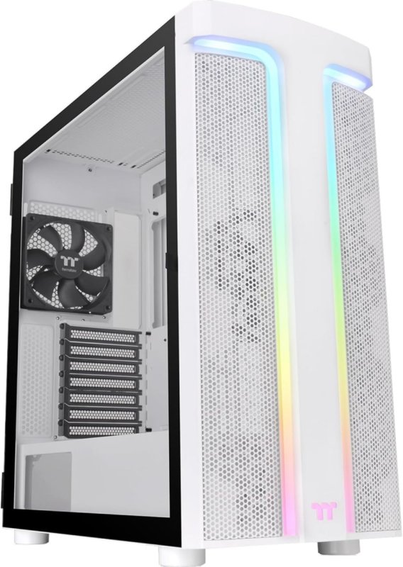 Gabinete Gamer ThermalTake H590 Snow, Vidro temperado, 2 x 120mm, ARGB CA-1X4-00M6WN-00