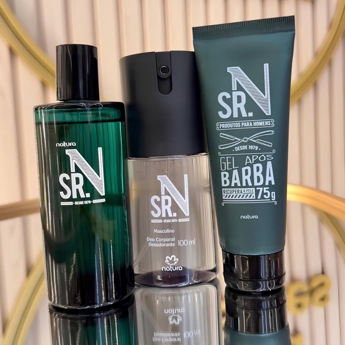 Kit Sr. N Tradicional Natura (Colônia 100ml + Desodorante Corporal 100ml + Gel Pós Barba 75g)