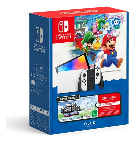 Bundle Nintendo Switch OLED + Super Mario Bros. Wonder + 3 Meses de NSO