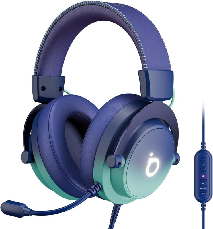 Basike Fone de ouvido jogos para PC - Headset Gamer Pro com Microfone, Modo FPS/Música