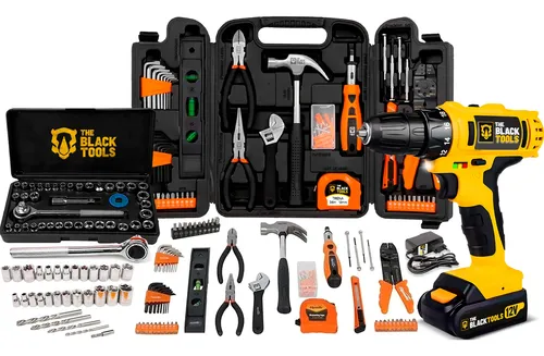 Kit De Ferramentas 169 Peças + Parafusadeira Furadeira 12v