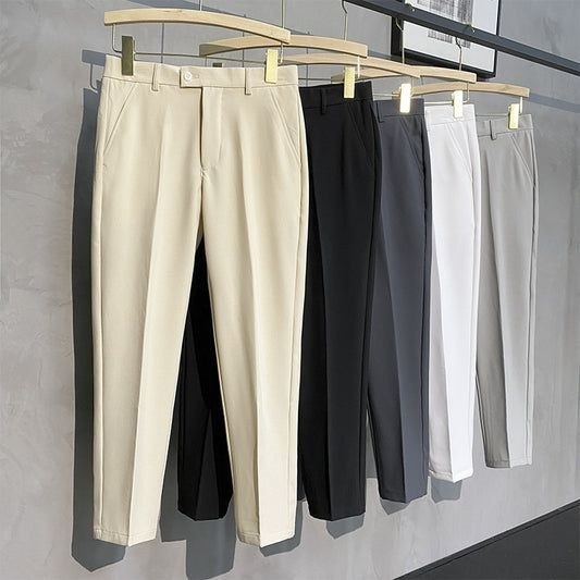 Calça Social Alfaiataria Masculina Malha Elastano Stretch
