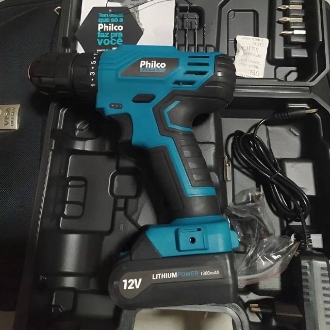Parafusadeira Philco Sem Fio 12v + Frete Grátis