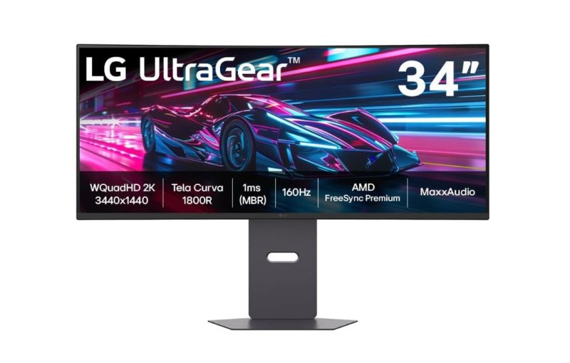 Monitor Gamer LG UltraGear Curvo 34" UWQHD, 160Hz, 1ms