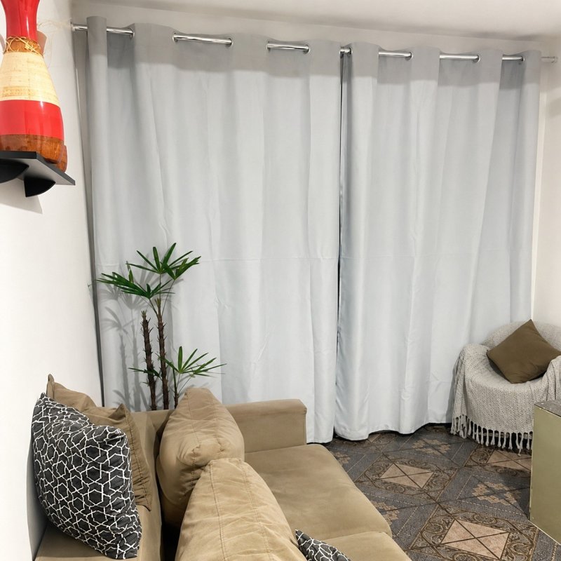 Cortina 3,00x2,50 Metros Blackout Blecaute Gelo Corta Luz Em Tecido Grosso Para Quarto E Sala