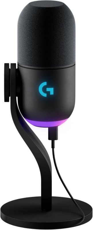 Microfone Dinâmico Gamer Logitech G Yeti GX com RGB LIGHTSYNC