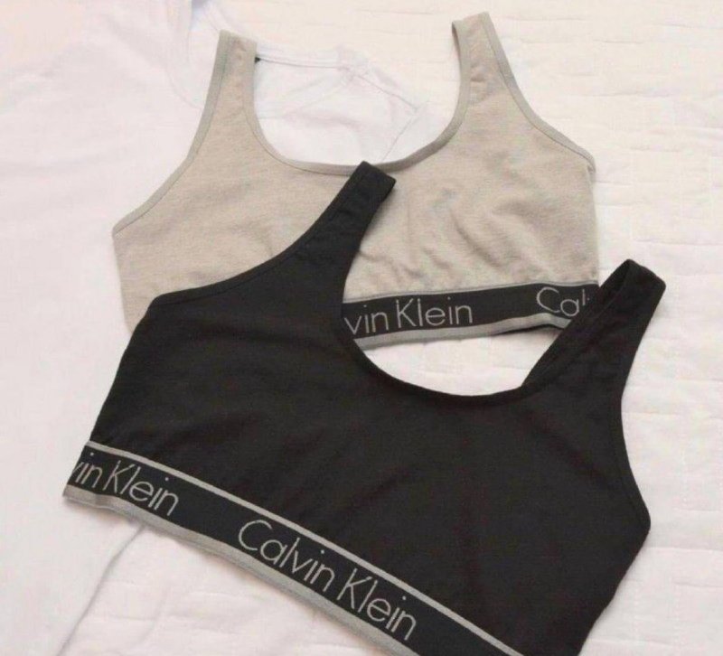 Top Regata Fitness Academia Cotton Calvin Klein Original Preto Liso M
